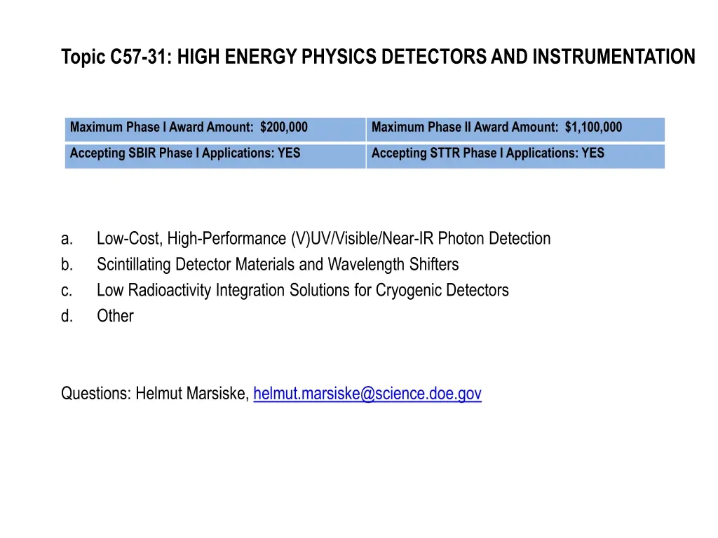 topic c57 31 high energy physics detectors