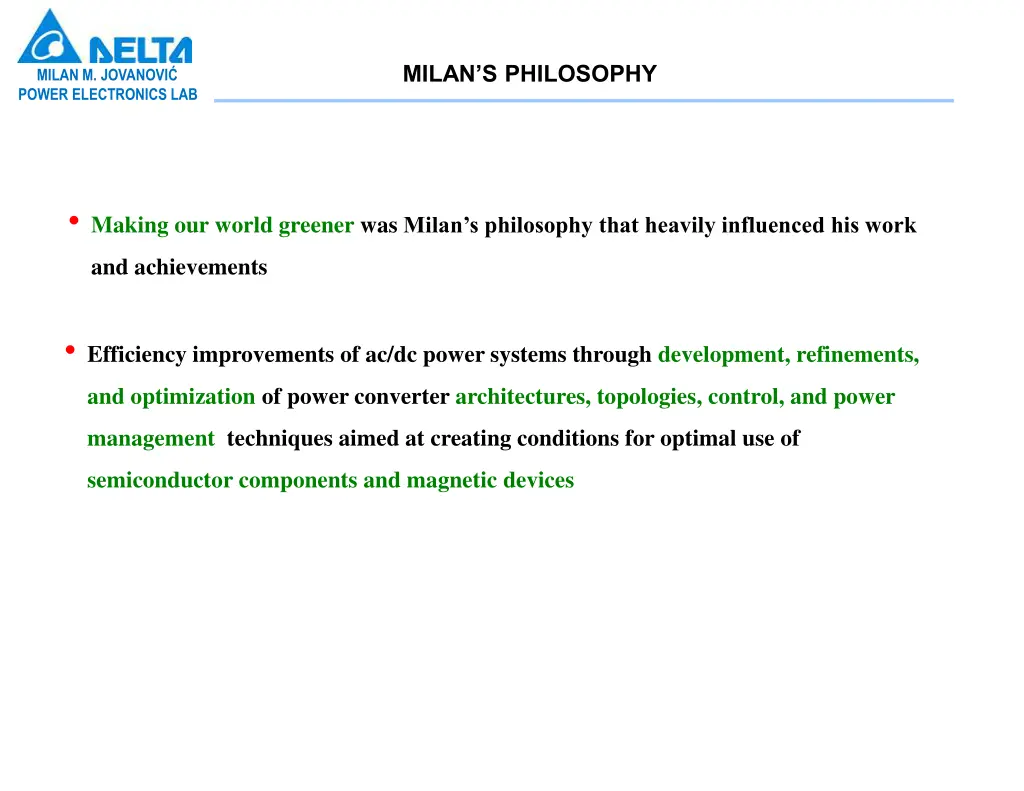 milan s philosophy