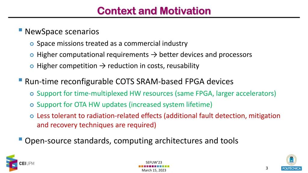 context and motivation