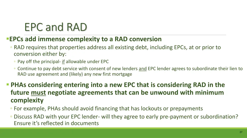 epc and rad epcs add immense complexity