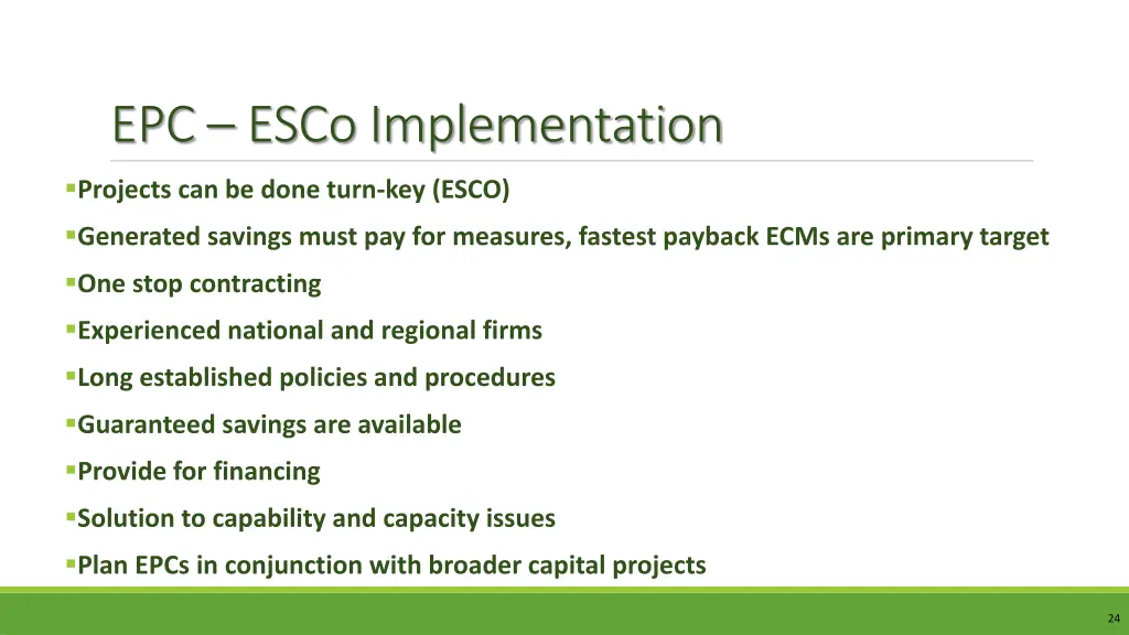 epc esco implementation