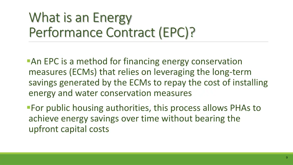 what is an energy performance contract epc