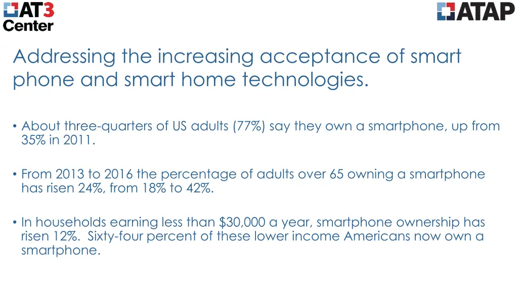 addressing the increasing acceptance of smart