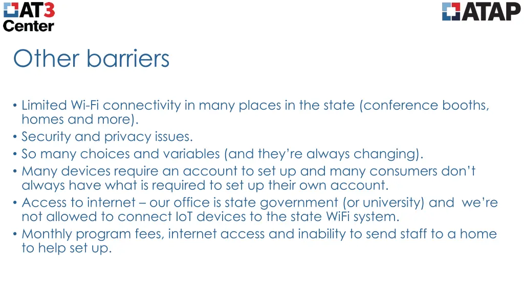 other barriers