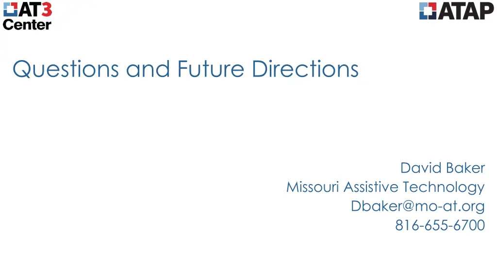 questions and future directions