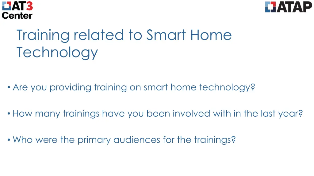 training related to smart home technology