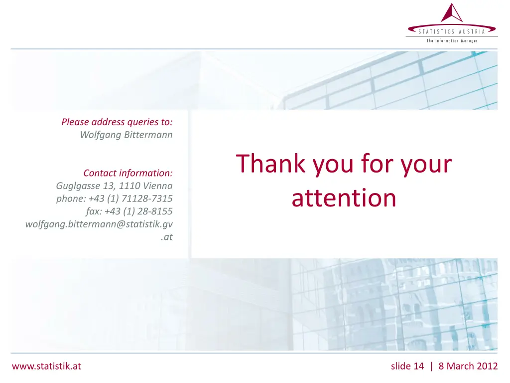 please address queries to wolfgang bittermann