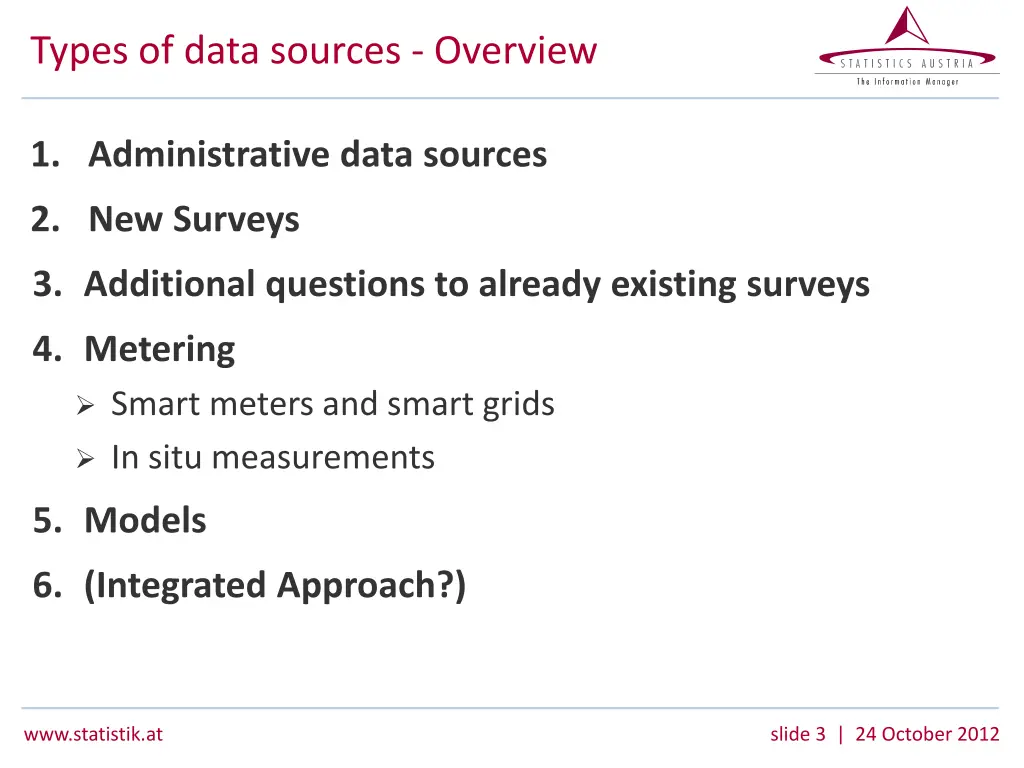 types of data sources overview