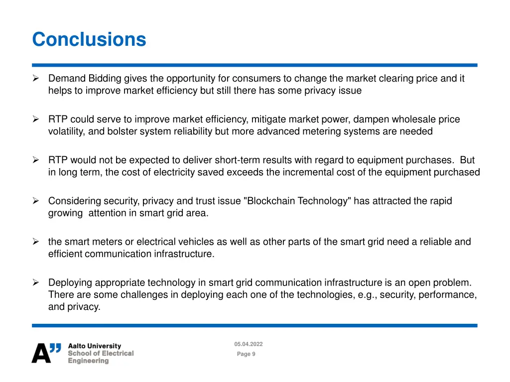 conclusions