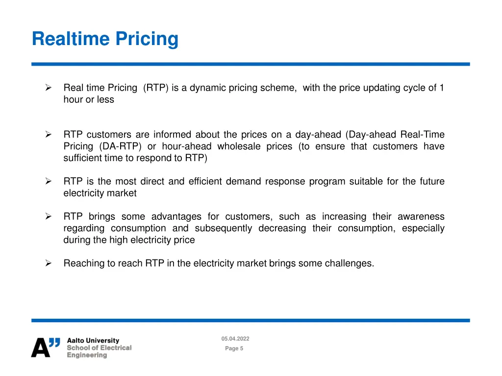 realtime pricing
