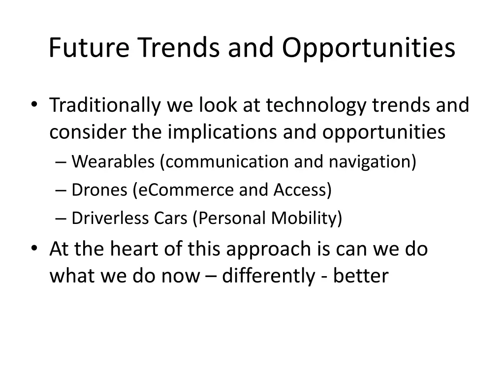 future trends and opportunities