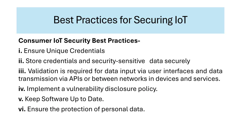 best practices for securing iot