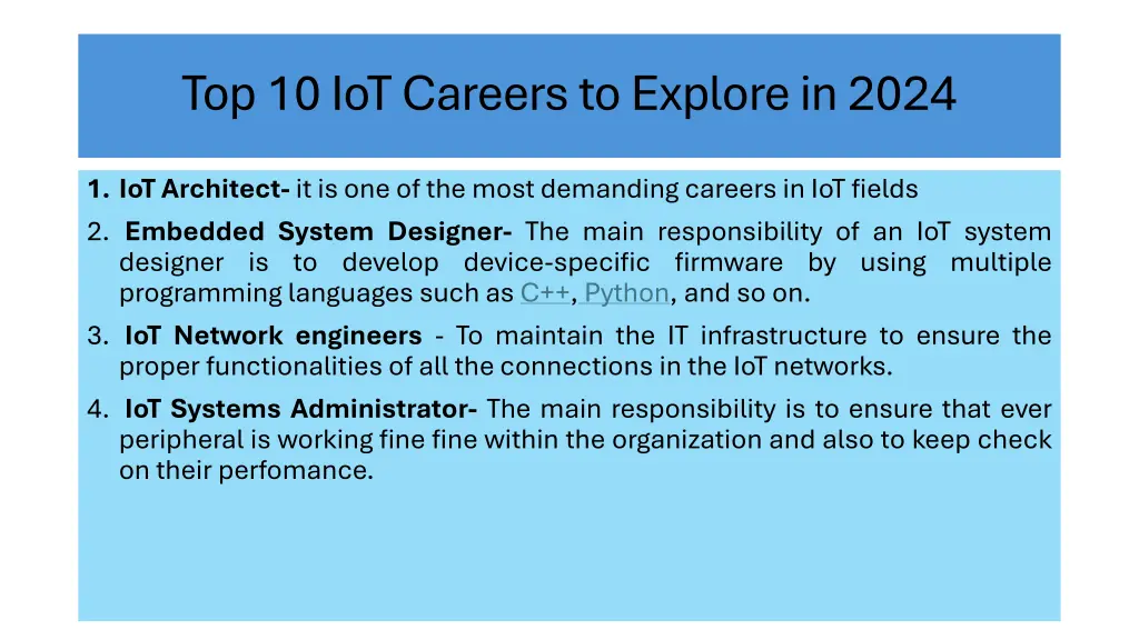 top 10 iot careers to explore in 2024