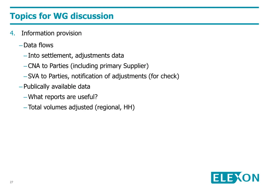 topics for wg discussion 4