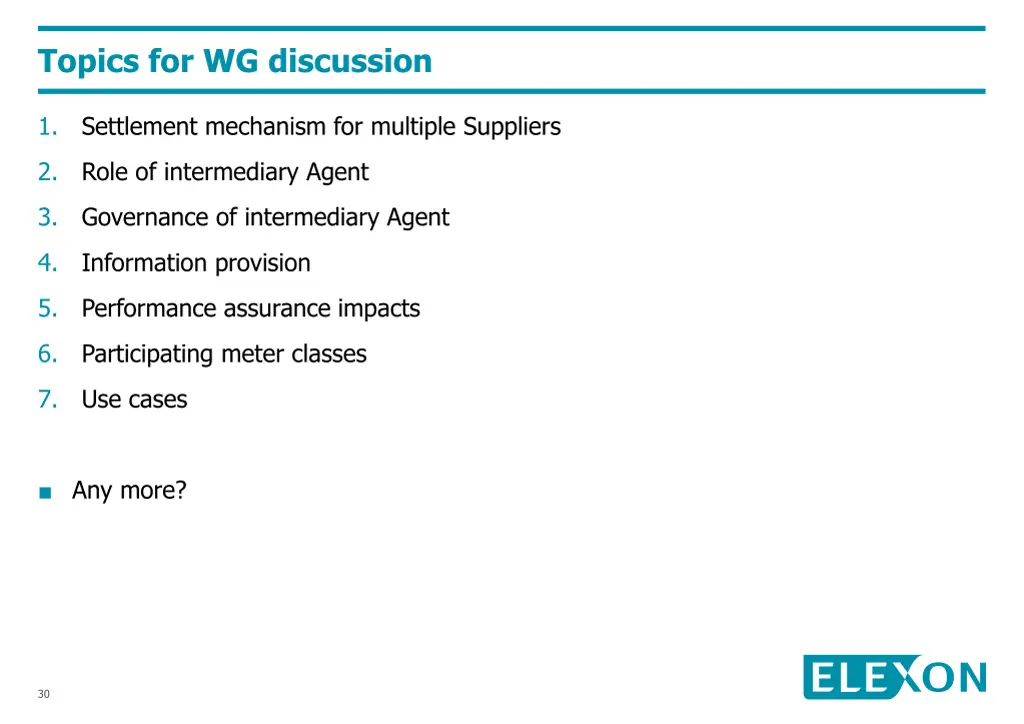 topics for wg discussion 7