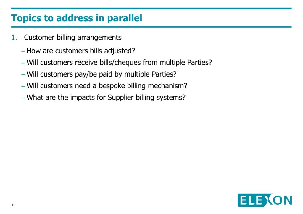 topics to address in parallel 1