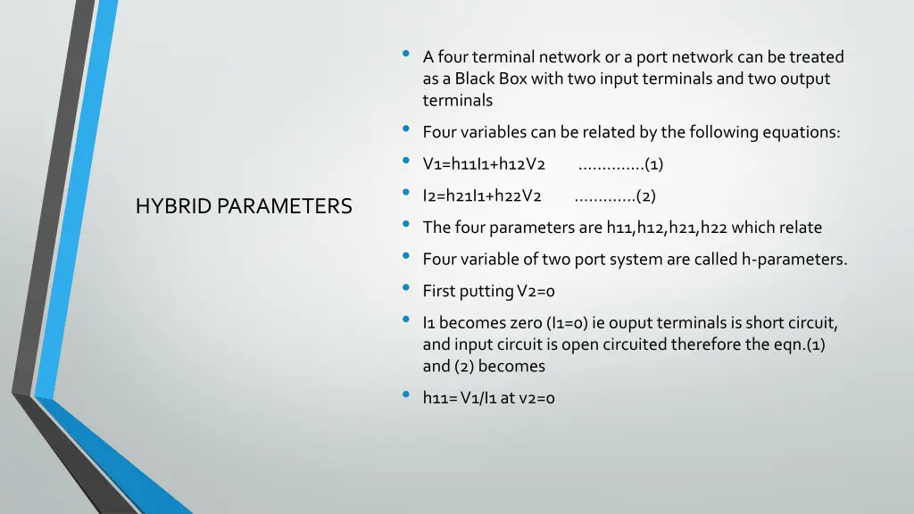 a four terminal network or a port network