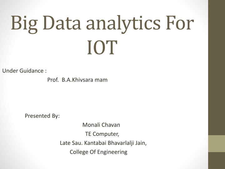big data analytics for iot
