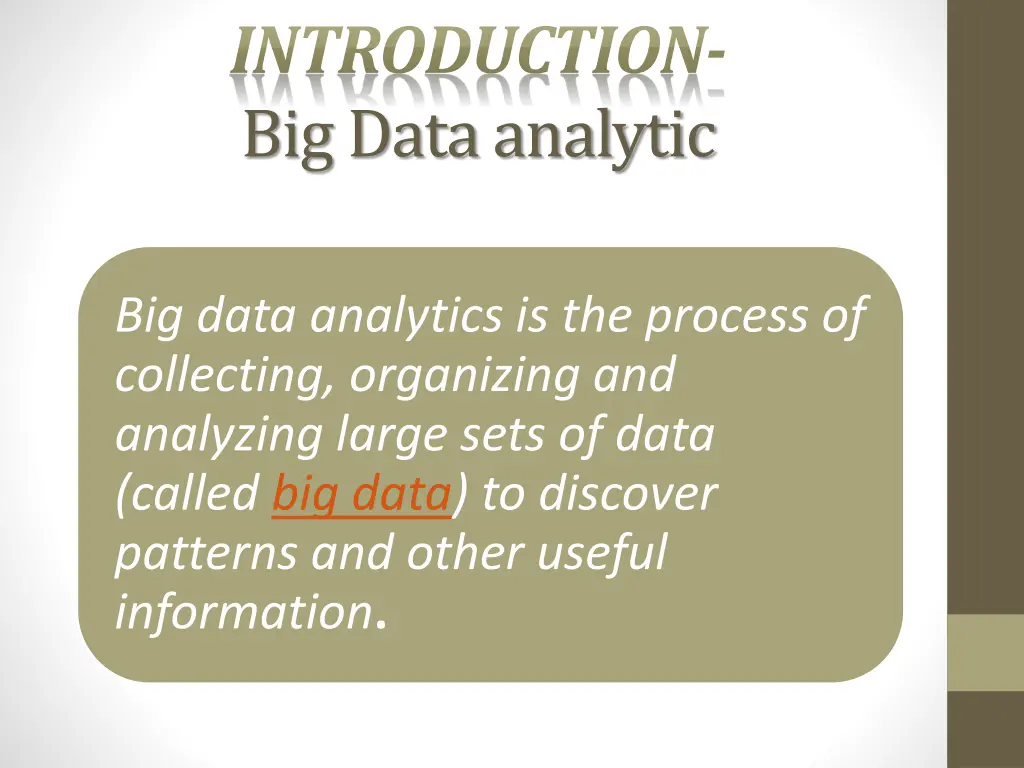 introduction big data analytic