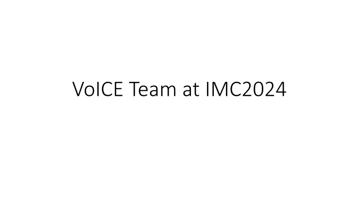 voice team at imc2024
