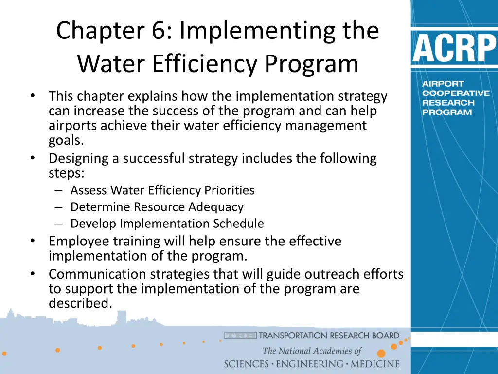 chapter 6 implementing the water efficiency