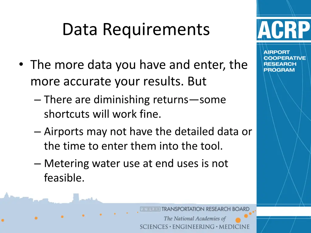 data requirements