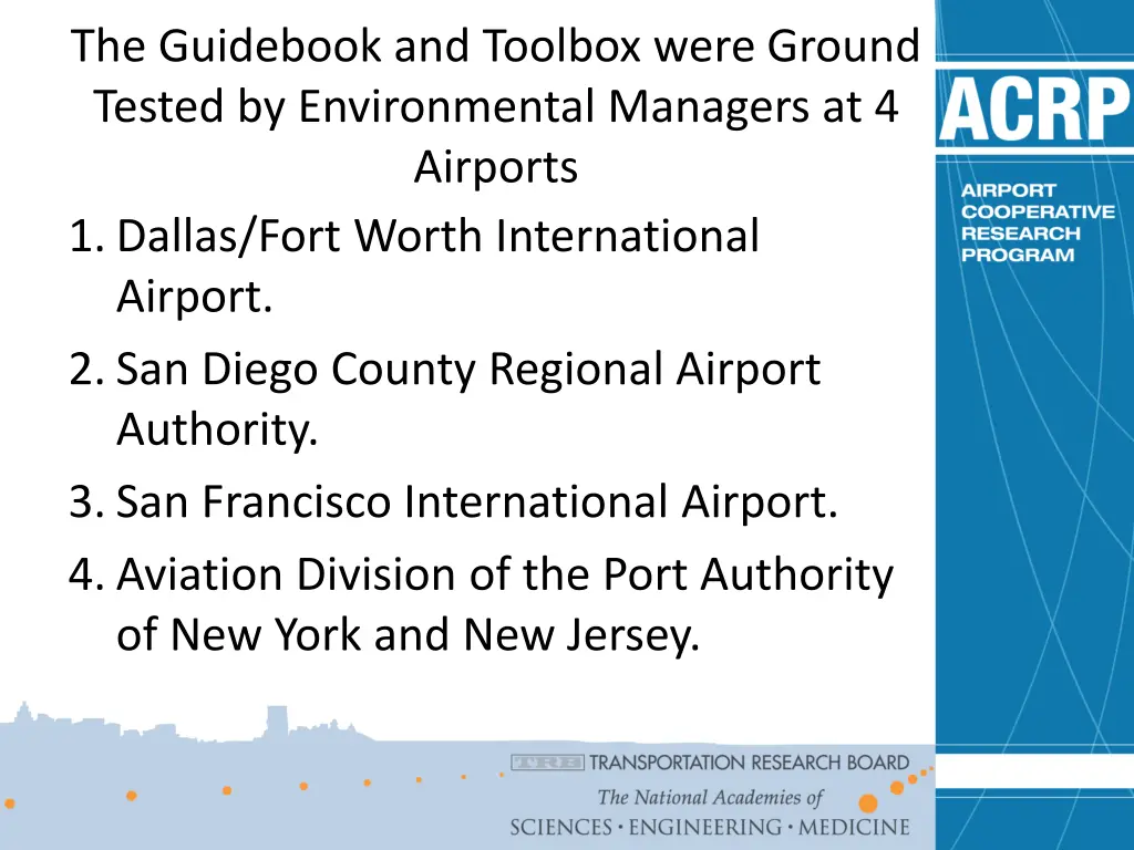 the guidebook and toolbox were ground tested