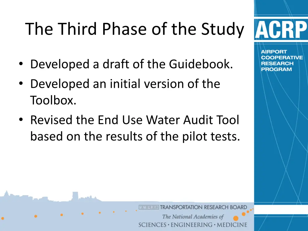 the third phase of the study