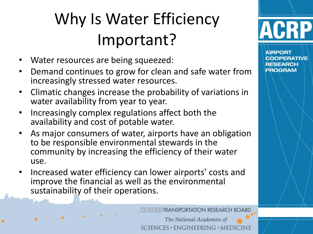 why is water efficiency important