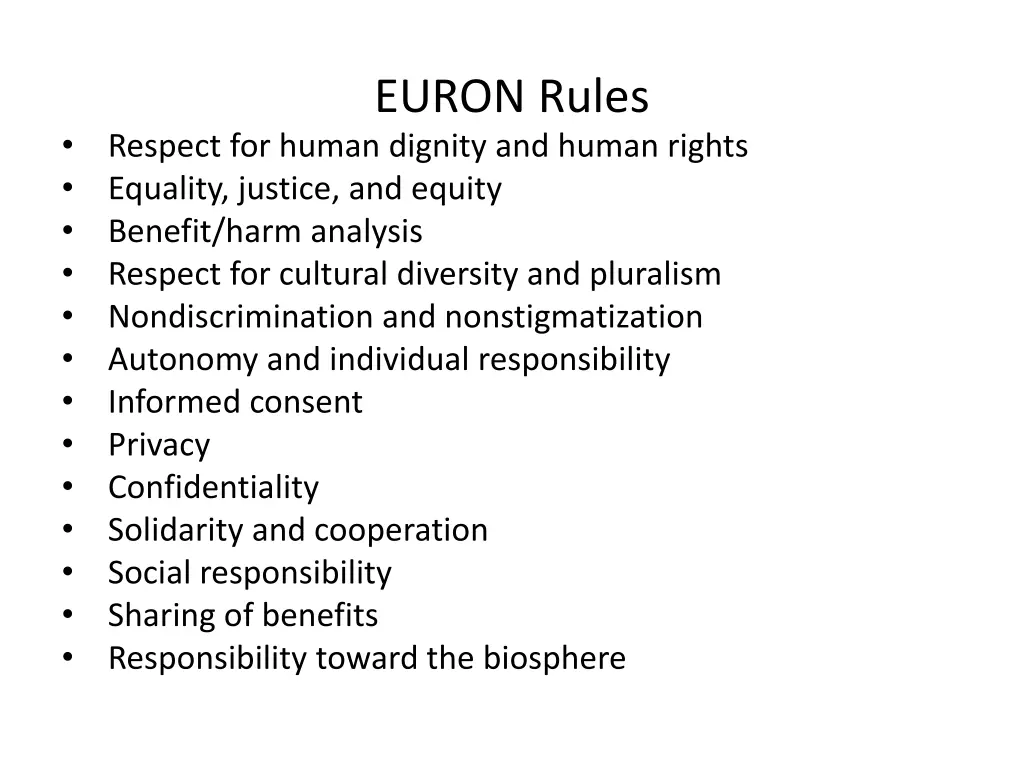 euron rules