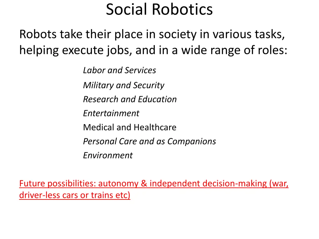 social robotics