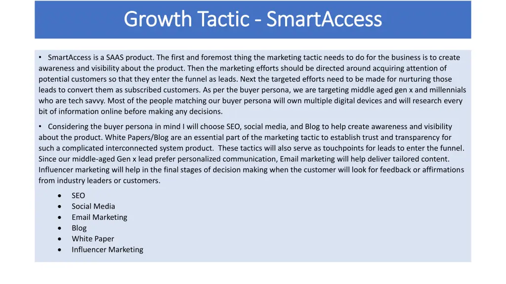 growth tactic growth tactic smartaccess