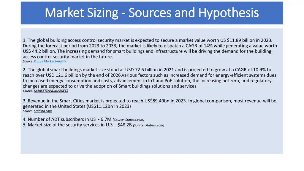 market sizing market sizing sources
