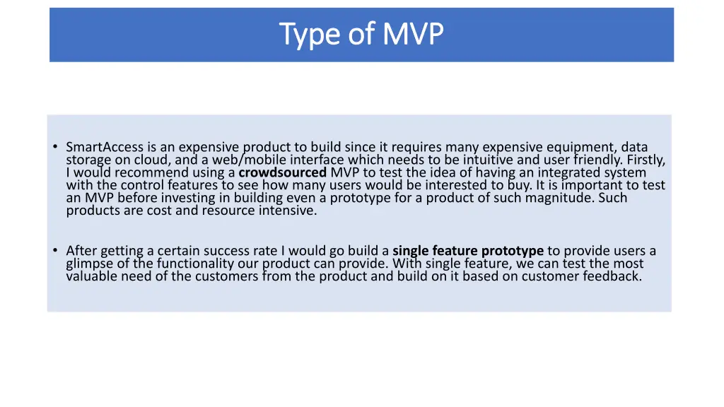 type of mvp type of mvp