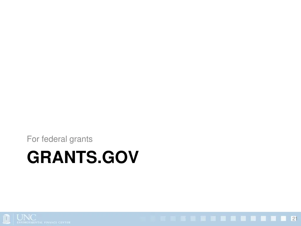 for federal grants