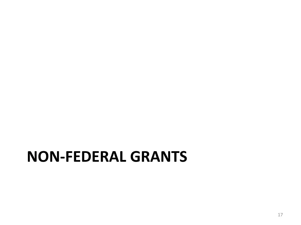 non federal grants