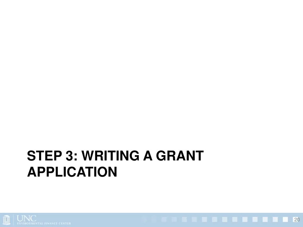 step 3 writing a grant application