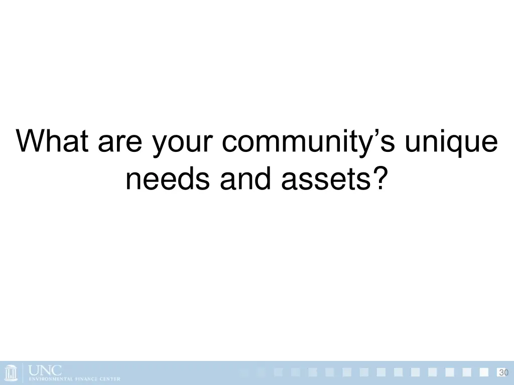 what are your community s unique needs and assets