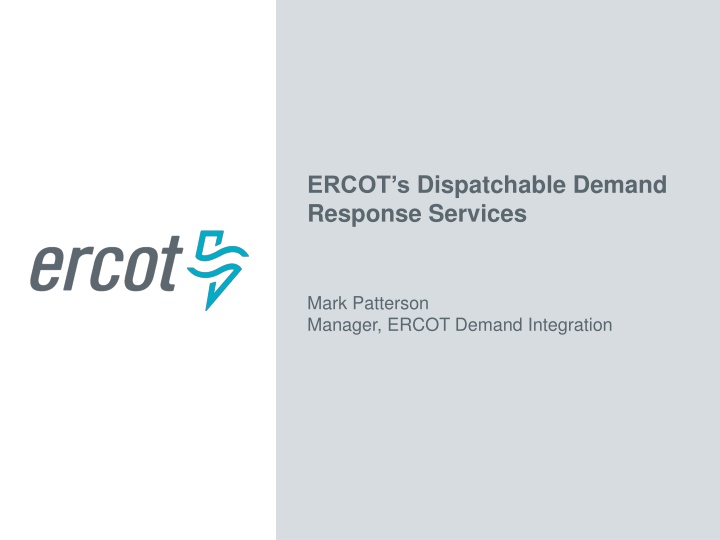 ercot s dispatchable demand response services