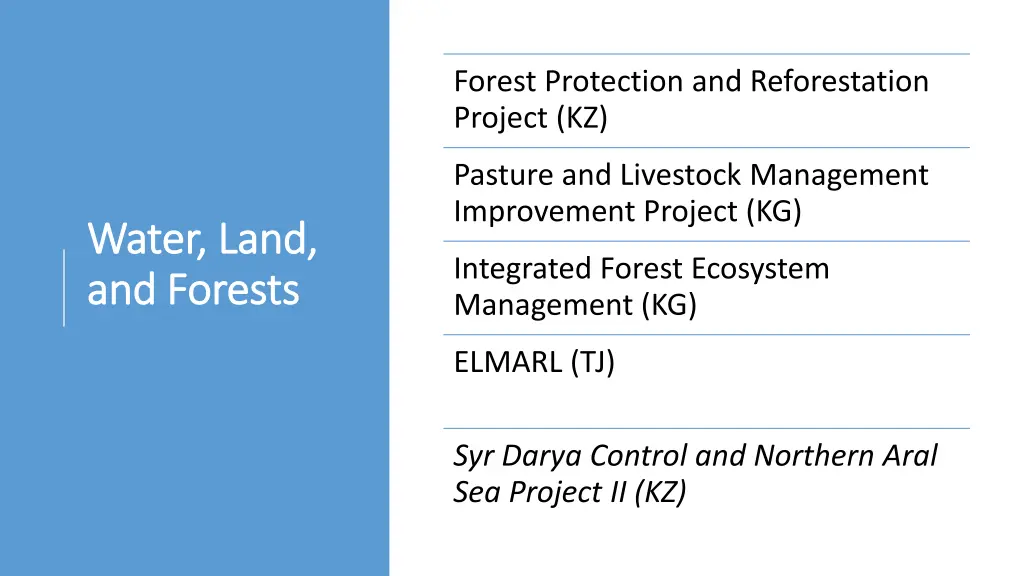forest protection and reforestation project kz