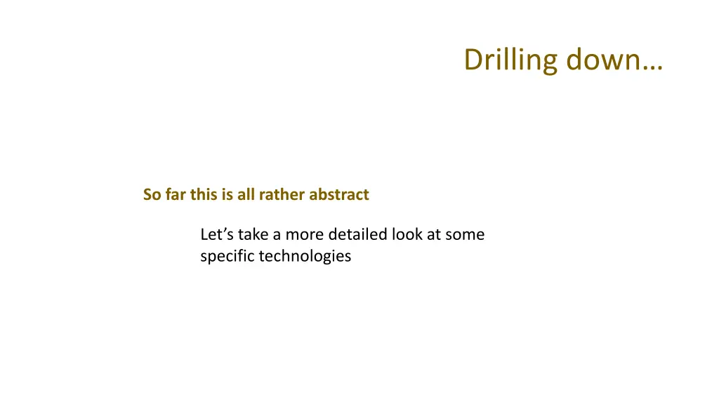 drilling down 1