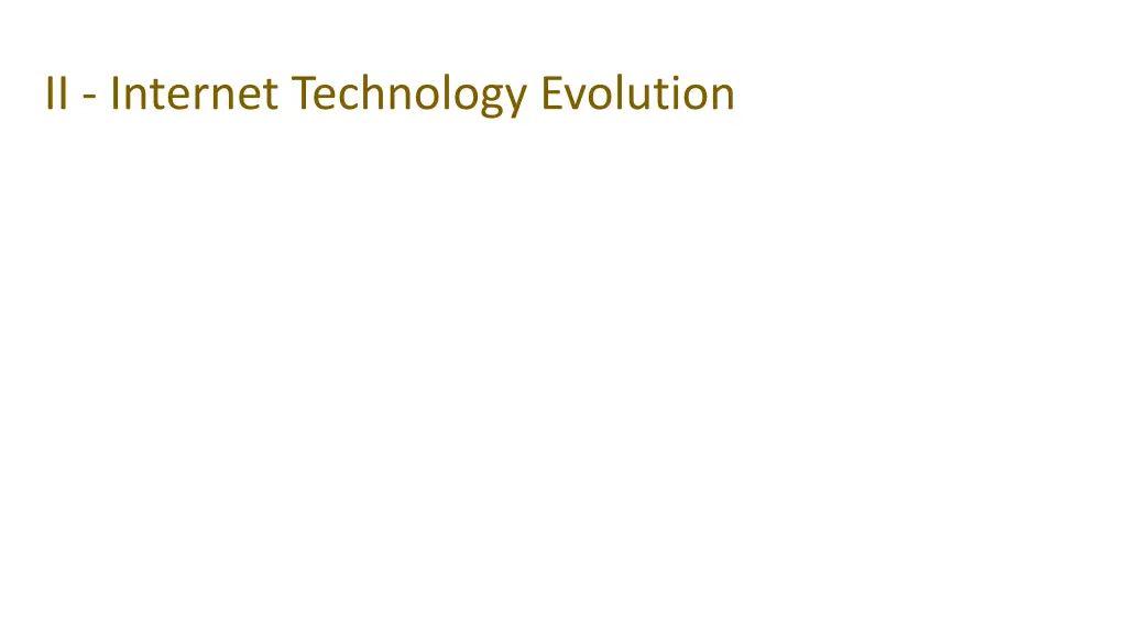 ii internet technology evolution