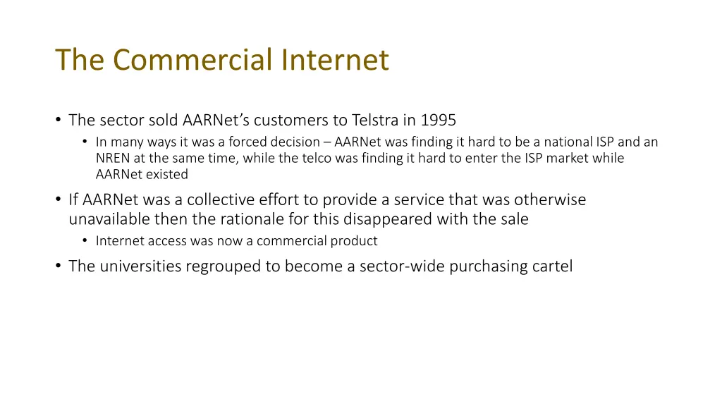 the commercial internet