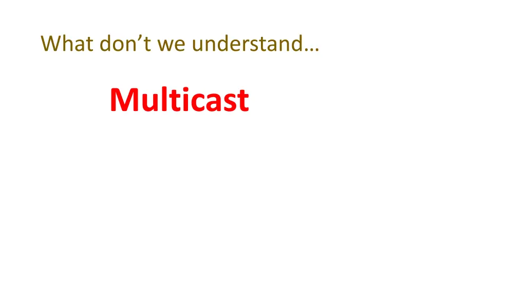what don t we understand 1