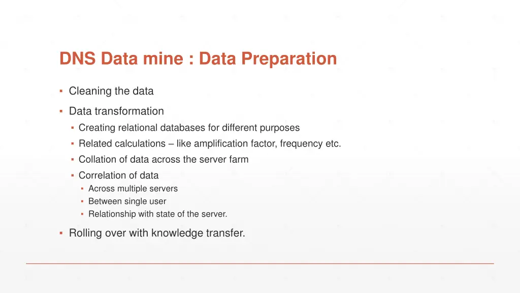 dns data mine data preparation