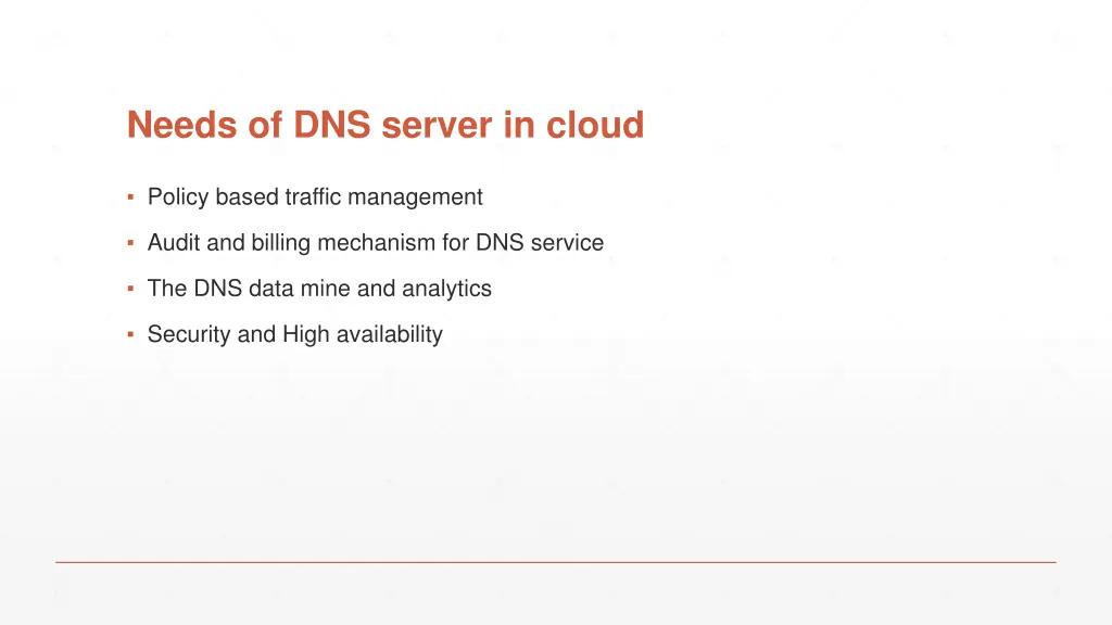 needs of dns server in cloud