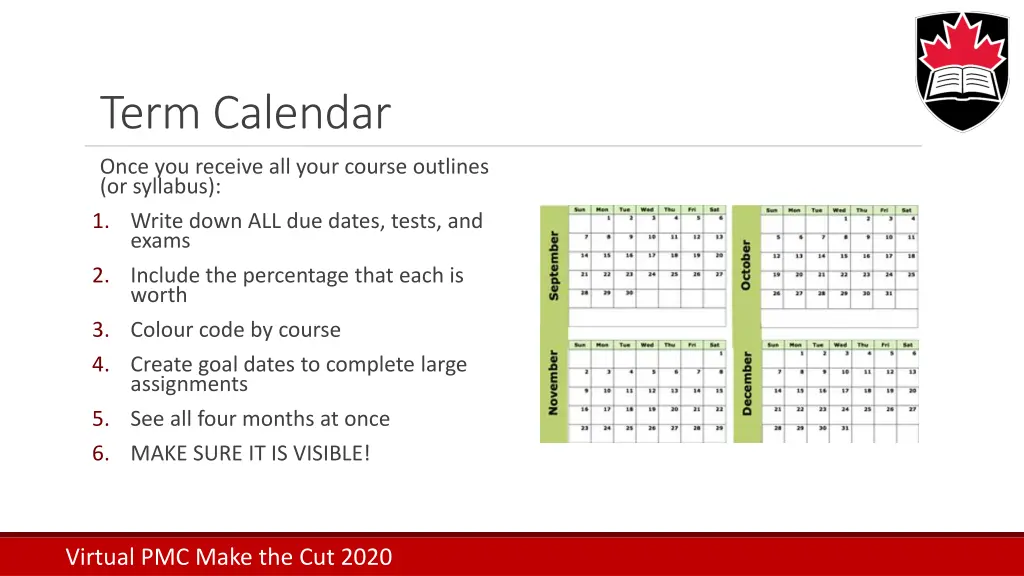 term calendar