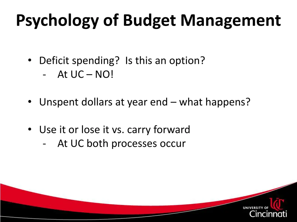 psychology of budget management