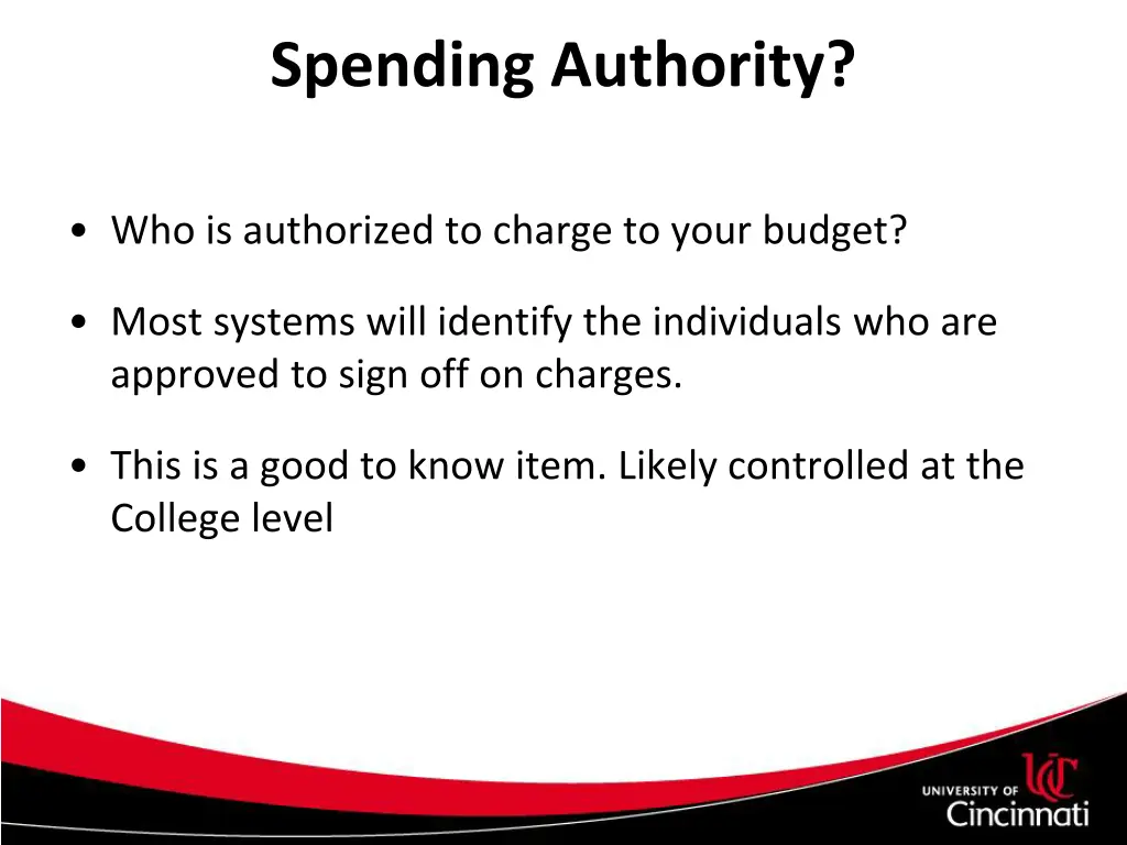 spending authority