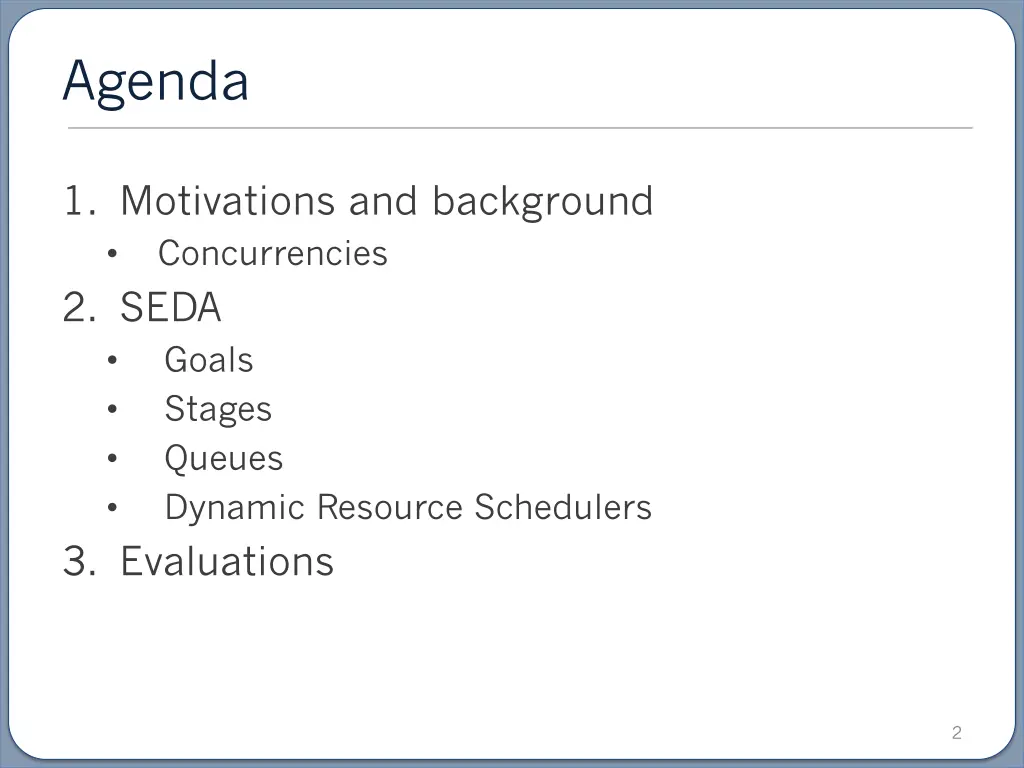 agenda